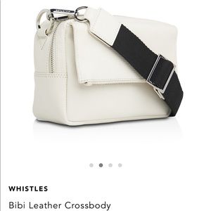Whistles Bibi Leather Crossbody Bag- White